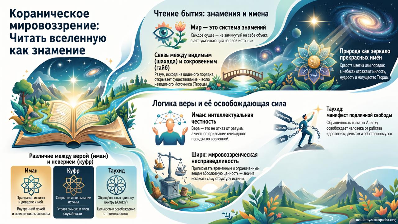 От знамения к мировоззрению: как коранический взгляд объясняет веру, смысл и свободу человека