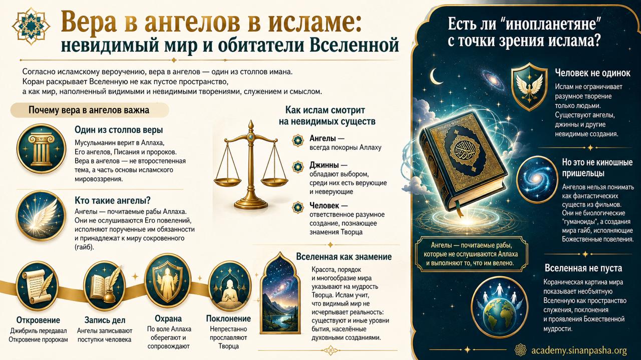 Невидимые обитатели Вселенной: вера в ангелов и вопрос о внеземной жизни в исламе
