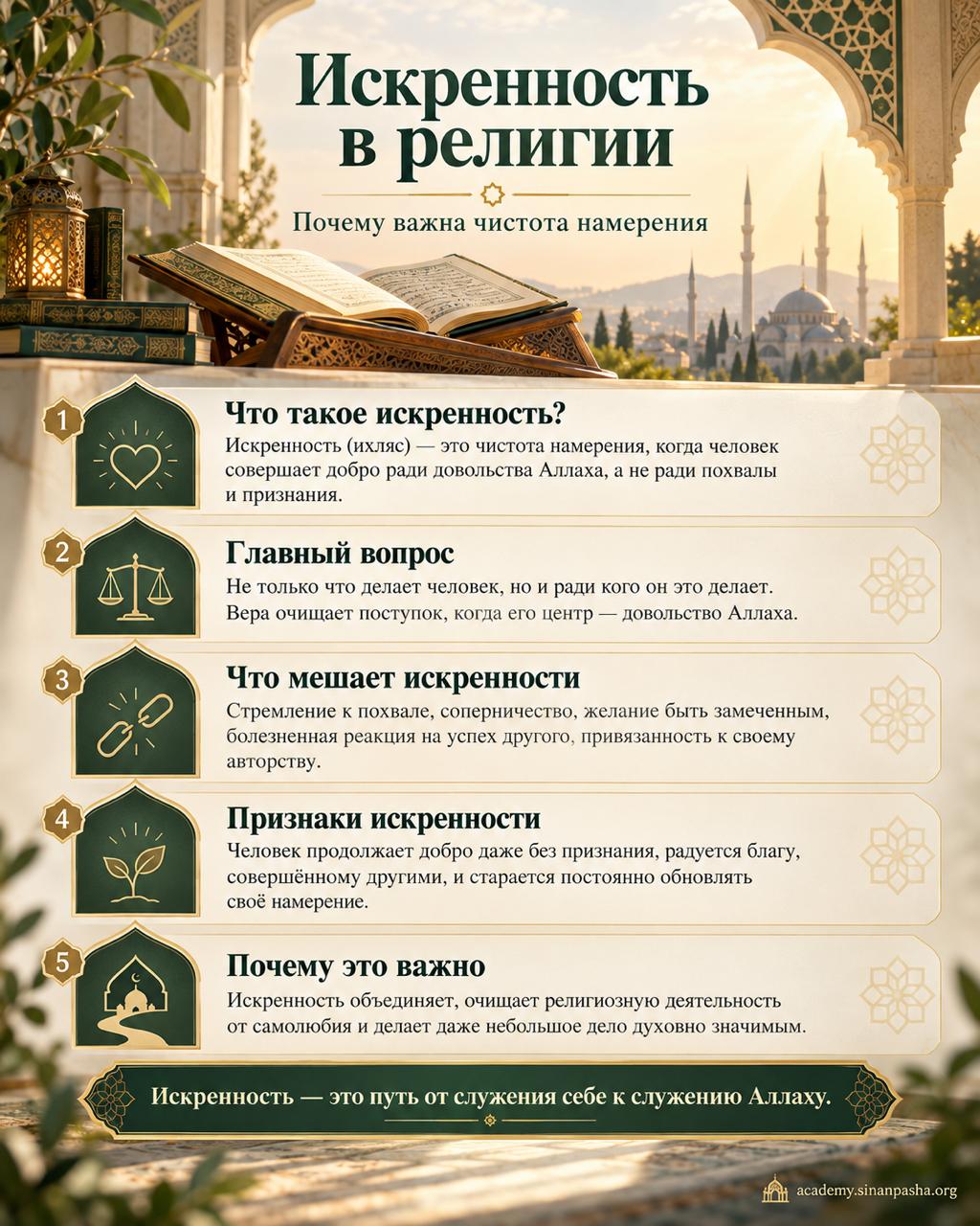 Искренность в религии: кому на самом деле адресованы наши дела?